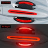 8pcs 3D Car Reflective Sticker Tape Reflector Fender Warning Bumper Strip Door Handle Bowl Cover Car Exterior Accessories Set AA