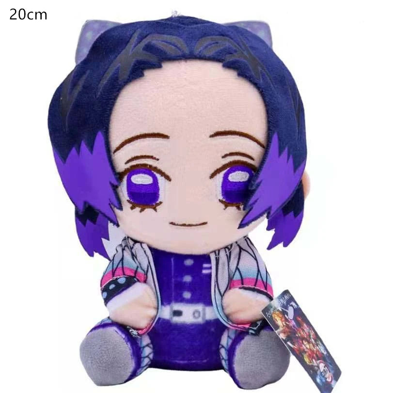 20cm  Demon Slayer Kimetsu No Yaiba Nezuko Tanjirou Douma Makomo Kochou Shinobu Figure Cute Plush Dolls Stuffed Toy Gift