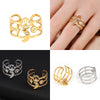 Punk Wide Ring Circle Rings Round Geometric Finger Open Chain Rings For Women Ring Stainless Steel Ring Jewelry Wholesale Gift