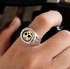 Gothic Ghost Head Skull Ring for Men Silver Color Metal Ring Punk Rock Biker Jewelry Gift