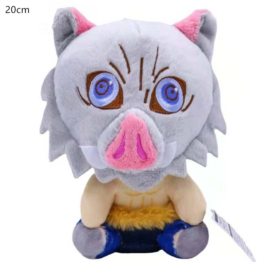 20cm  Demon Slayer Kimetsu No Yaiba Nezuko Tanjirou Douma Makomo Kochou Shinobu Figure Cute Plush Dolls Stuffed Toy Gift