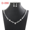 SLBRIDAL Crystal Bridal Wedding Jewelry Sets African Beads Silver Color Rhinestones Women Necklace Set Engagement Prom Jewelry