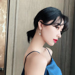 Load image into Gallery viewer, Fashion crystal star long earrings for women with earrings for friends gift trendy Earrings exaggerated Earrings
