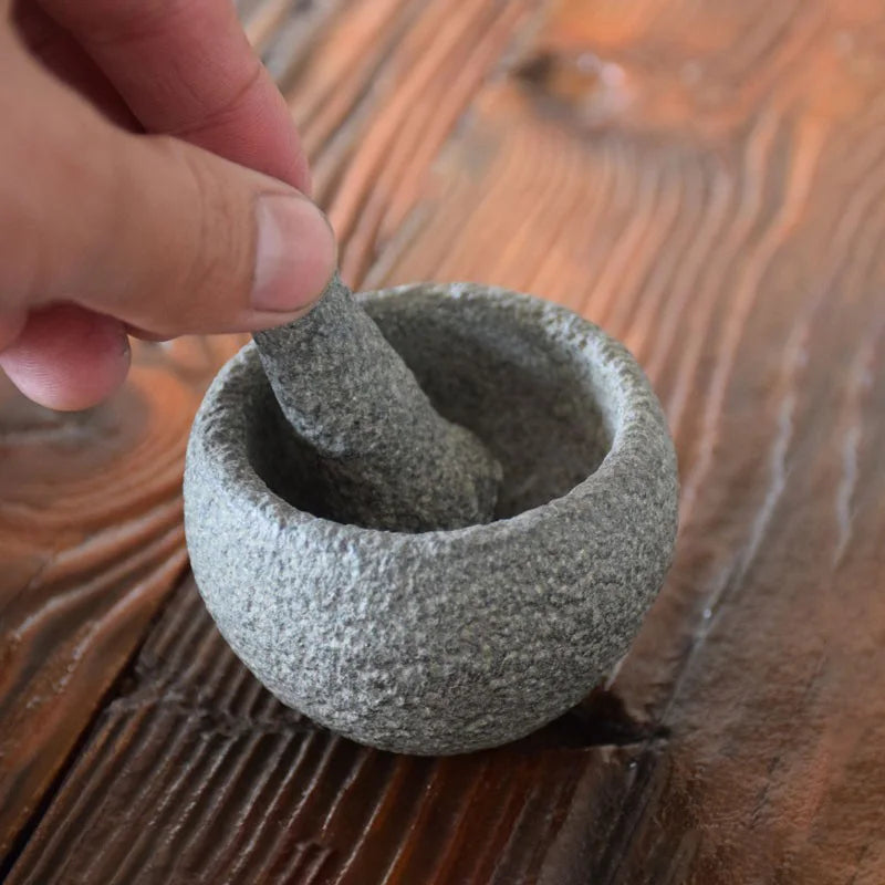 Stone Mortar Statue Ornament Home Desk Decoration Crafts Creative Tea Pet Ceremony Culture Gifts Table Accessories Office Decor