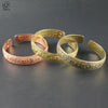 Nepal Handmade Vintage Brass Bracelet Six-word Mantra Men and Women Tibetan Buddhist Sutra Engraved Lucky Open Bangles Jewelry