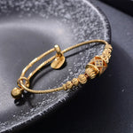 Load image into Gallery viewer, 24K 4pcs Ethnic Gold Color Dubai Bangles For Baby Girls Lucky bead Bracele Bride Dubai Bangles Child jewelry
