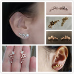 Load image into Gallery viewer, Huitan Hot Selling Simple Stylish Star Women Drop Earrings Shiny White Zircon Exquisite Versatile Female Earring Fashion Jewelry
