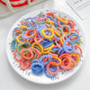 50/100PCS/Set Girls Cute Colorful 2.5cm Elastic Hair Bands Children Pigtail Hair Tie Small Scrunchie Kid Lovely Hair Accessories