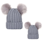 Load image into Gallery viewer, Mother Kids Winter Hats for Baby Girl Boy Bobble Hat Kids Cap for Children Pompom Baby Beanie Infant Bonnet Accessories 0-3Y
