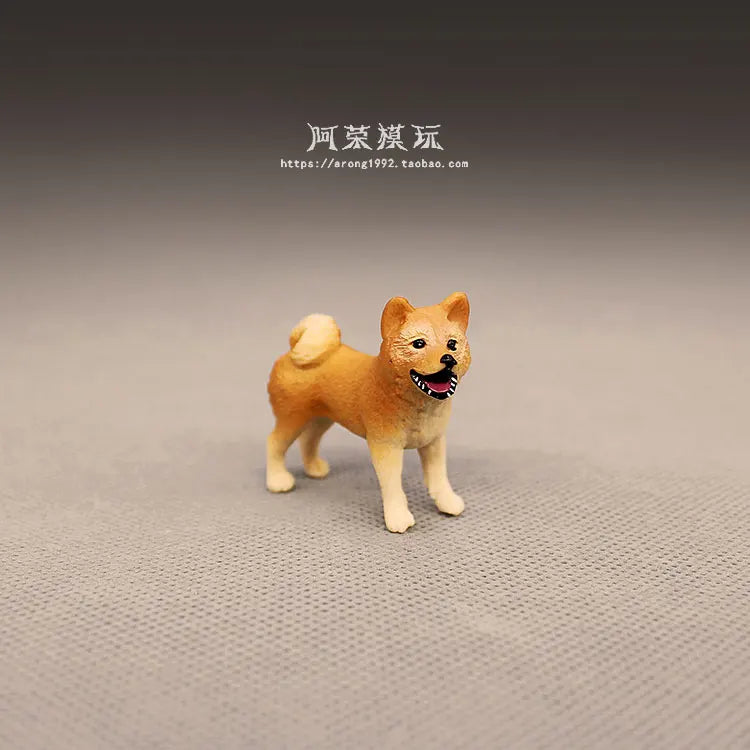 Cute Pet Dog Animals Model Schnauzer Chihuahua Bulldog Beagle Bonner Mountain Action Figure Figurine Toys Miniature Accessories