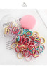 50/100 Pcs/Box New Children Cute Colors Soft Elastic Hair Bands Baby Girls Lovely Scrunchies Rubber Bands Kids Hair Accessories