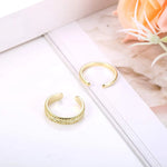Load image into Gallery viewer, 2 PCS Stainless Steel Toe Ring for Women Girls Retro Vintage Design Adjustable Ring Set Summer Beach Jewelry

