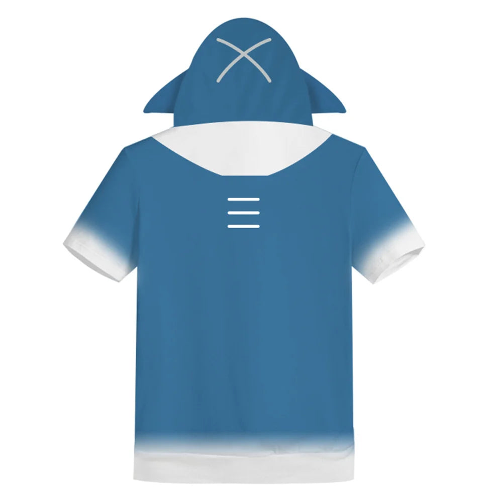 Hololive English VTuber Gawr Gura Cosplay Hoodie 3D Printed Sweatshirt Men Women Casual Ookami Mio Pullover Zip Up Jacket Coat