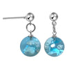 Creative Handmade Resin Earring Transparent Round Ball Blue Sky White Cloud Stud Earring Bohemian Ladies Earring Funny Jewelry