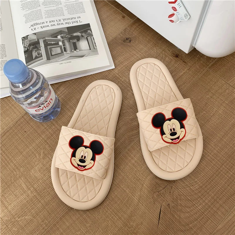 Disney Minnie children cartoon slippers summer boys and girls soft bottom cute cartoon bathroom baby sandals and slippers