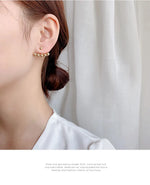 Load image into Gallery viewer, Stainless Steel Round Beaded Stud Earrings Waterproof Jewelry High Quality Gold color Fashion Earrings Wedding Jewelry

