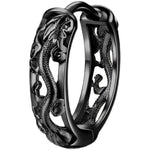 Load image into Gallery viewer, 1 Pair Punk Hollow Dragon Carved Ear Buckle Earrings For Men/Women Black Color Hip Hop Street Popular Fashion Cool Ear Jewelry
