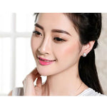 Load image into Gallery viewer, Fashion Jewelry Simulated Pearl Rhinestone clip on Earrings Cute Earrings For Women Shiny Crystal Wedding Ear Clip Jewelry
