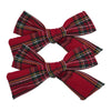 2 PCS 4 inches Plaid Festive Accessories Tartan Bow Hair Clips Scottish Bow Barrettes for Kids Baby Girls