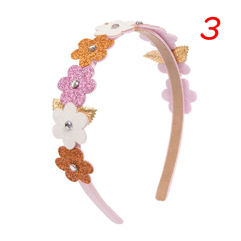 1Pcs Fashion Kids Hair Band Shiny Sequin Love Cherry Heart Headband BB Party Hair Accessories Girl Hairband