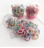 50/100 Pcs/Box New Children Cute Colors Soft Elastic Hair Bands Baby Girls Lovely Scrunchies Rubber Bands Kids Hair Accessories