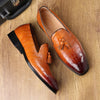 Japanese Style Vintage Casual Men Shoes Leather High Quality Formal Dress Shoes Loafers Business Wedding Tassel Brogue Shoes