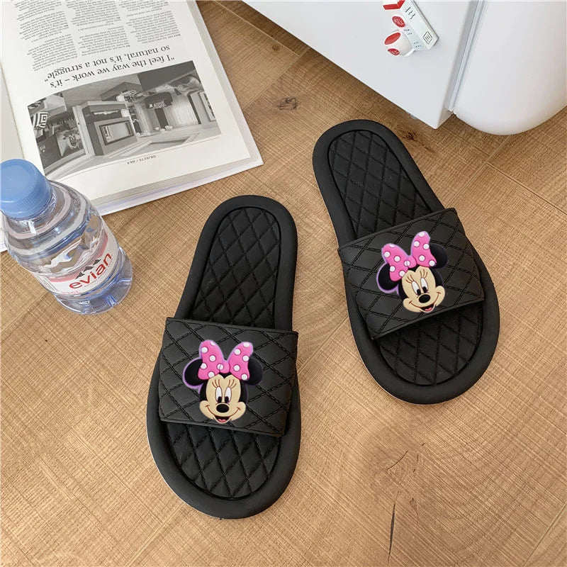 Disney Minnie children cartoon slippers summer boys and girls soft bottom cute cartoon bathroom baby sandals and slippers