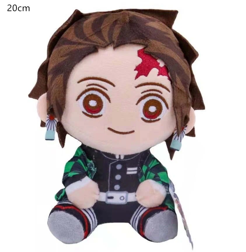 20cm  Demon Slayer Kimetsu No Yaiba Nezuko Tanjirou Douma Makomo Kochou Shinobu Figure Cute Plush Dolls Stuffed Toy Gift