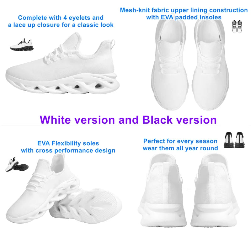 INSTANTARTS Cute RV Camping Design Women's Non-Slip Mesh Sneakers Lightweight Outdoor Ladies Platform Shoes Shockproof Footwear