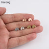 3 / Colors Animal Crossing Copper Quality Earrings Leaves Small Cute Stud Earrings Female Jewelry Wedding Party Accessories