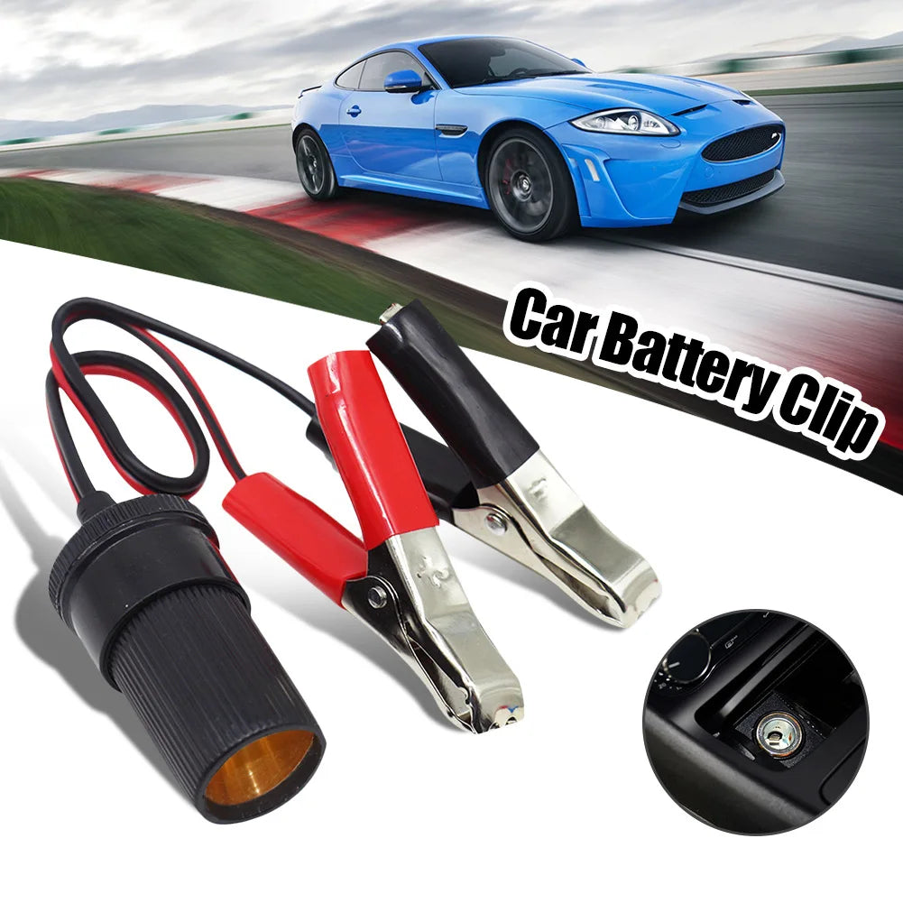 12V Car Battery Terminal Clip-On Cigarette Lighter Clamp Power Socket Adapter Plug Boat Auto USB Charger Car Accessories