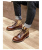 Autumn Winter Men's Short Boots Retro Make old American Casual Oaratrooper Locomotive Shoes EUR 38-48