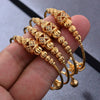 24K 4pcs Ethnic Gold Color Dubai Bangles For Baby Girls Lucky bead Bracele Bride Dubai Bangles Child jewelry