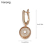 Luxury Copper Round Rhinestone Crystal Drop Earring Noble Ladies Wedding Party Jewelry Accessories High Quality Earring