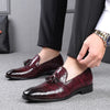 Japanese Style Vintage Casual Men Shoes Leather High Quality Formal Dress Shoes Loafers Business Wedding Tassel Brogue Shoes