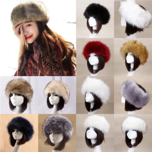 Hot Winter Thick Furry Hairband Fluffy Russian Faux Fur Women