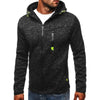 Men's Full Zip Hoodie Solid Color Zipper Hooded Daily Fitness Basic Thin Fleece Hoodies Sweatshirts Long Sleeve Blue Gray Black