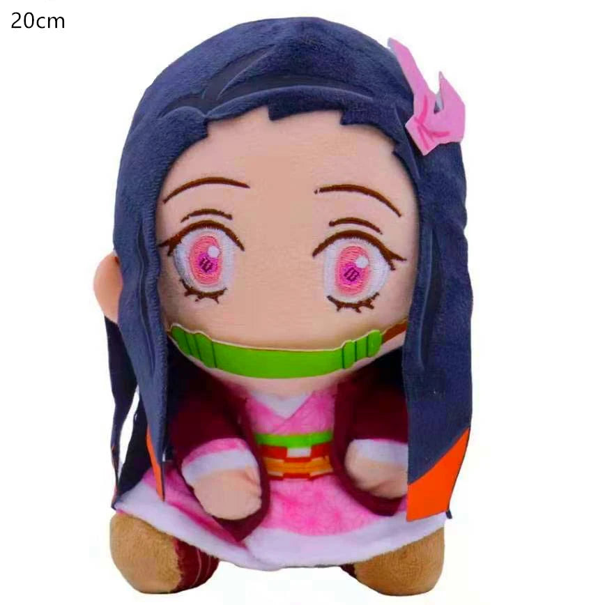 20cm  Demon Slayer Kimetsu No Yaiba Nezuko Tanjirou Douma Makomo Kochou Shinobu Figure Cute Plush Dolls Stuffed Toy Gift