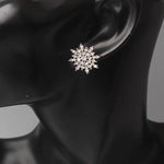 Load image into Gallery viewer, Hot Fashion Brincos Girls Earing Bijoux Sliver-color Snowflake Stud Earrings For Women Wedding Jewelry Earings Wholesale
