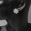 Hot Fashion Brincos Girls Earing Bijoux Sliver-color Snowflake Stud Earrings For Women Wedding Jewelry Earings Wholesale