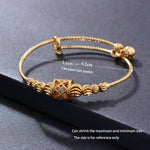 Load image into Gallery viewer, 24K 4pcs Ethnic Gold Color Dubai Bangles For Baby Girls Lucky bead Bracele Bride Dubai Bangles Child jewelry
