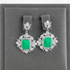 Cellacity classic 925 sterling silver jewerly sets ring earring pendant necklace with emerald gemstones 5A zircon jewerly gift