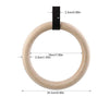 1 Piece Birch Wood Gymnastic Rings Pull Up Gym Ring for Home Fitness Strength Training Adjustable Straps for Optional