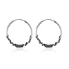 European Vintage Metal Color Hoop Earrings Circle  Handmade Cool 24mm Big Hoop Earring For Women Bijoux Bijoux Fashion Jewelry