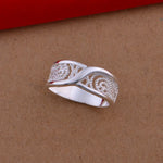 Load image into Gallery viewer, Gorgeous Rounded Hollow Shiny Ring Wholesale Price Fashion 925 Jewelry Sterling Silver Ring Engagemetn/Wedding Party Jewelry
