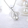 Fashion 925 Sterling Silver White Pearl Pendant Necklaces 18 inch 925 Silver Chains Statement Necklace For Women