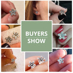 Load image into Gallery viewer, BAMOER Authentic 925 Sterling Silver Dazzling Daisy Stud Earrings With Clear CZ Jewelry
