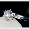 Fine Wedding Rings for Men Women Gift S925 Sterling Silver Austrian Crystal Engagement Proposal Ring Jewelry Bague Femme