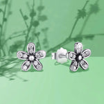 Load image into Gallery viewer, BAMOER Authentic 925 Sterling Silver Dazzling Daisy Stud Earrings With Clear CZ Jewelry

