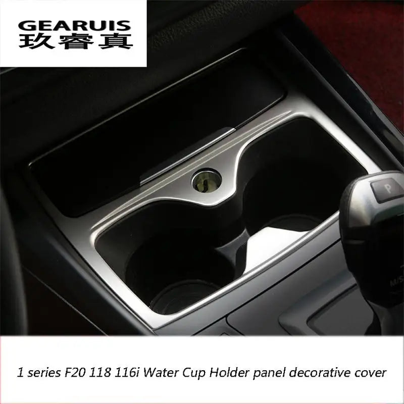 Car styling Interior Water Cup Holder panel decorative cover trim For BMW F20 1 Series 118i 120i 135i 2012-2015 Auto Accessories